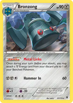 Bronzong Rare card from Phantom Forces
