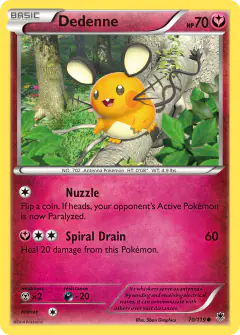 Dedenne Common card from Phantom Forces
