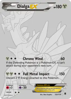 Dialga-EX Rare Secret card from Phantom Forces