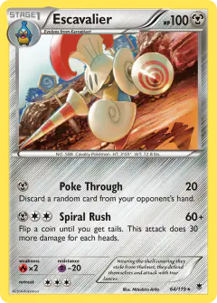 Escavalier Rare card from Phantom Forces