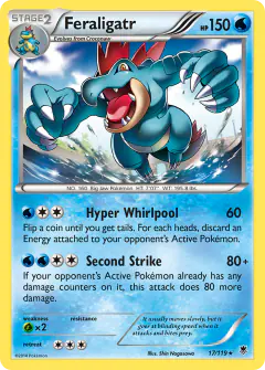 Feraligatr Rare Holo card from Phantom Forces