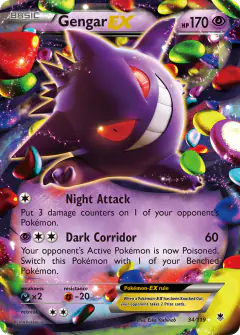 Gengar-EX Rare Holo EX card from Phantom Forces