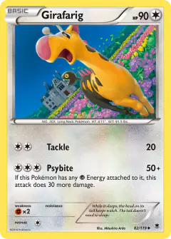 Girafarig Uncommon card from Phantom Forces