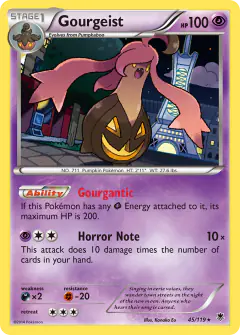 Gourgeist Rare Holo card from Phantom Forces