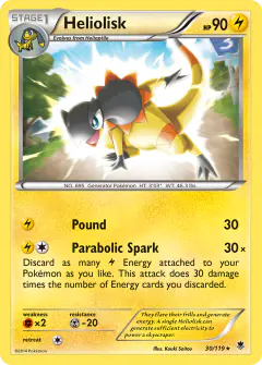 Heliolisk Rare Holo card from Phantom Forces