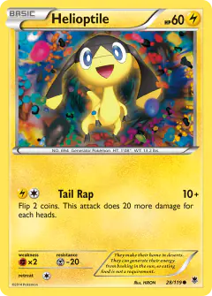 Helioptile Common card from Phantom Forces