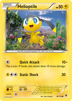 Helioptile Common card from Phantom Forces
