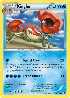 Kingler Uncommon card from Phantom Forces