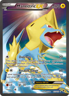 Manectric-EX Rare Ultra card from Phantom Forces