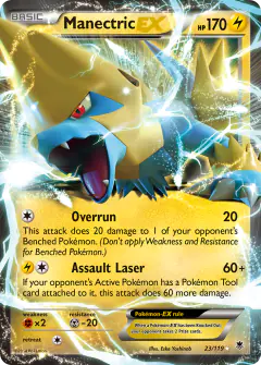 Manectric-EX Rare Holo EX card from Phantom Forces