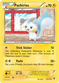 Pachirisu Rare card from Phantom Forces
