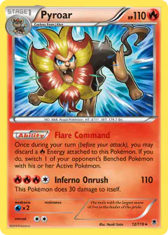 Pyroar Rare Holo card from Phantom Forces
