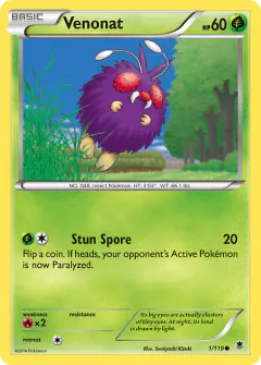 Venonat Common card from Phantom Forces