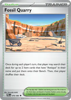 Fossil Quarry Uncommon card from Pitch Black