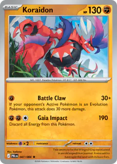 Koraidon Rare card from Pitch Black