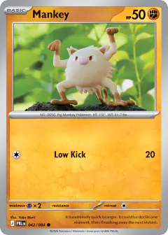Mankey Common card from Pitch Black