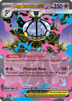 Mega Chandelure ex Double Rare card from Pitch Black