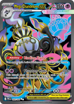 Mega Chandelure ex Ultra Rare card from Pitch Black