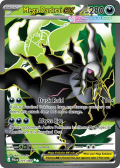 Mega Darkrai ex Ultra Rare card from Pitch Black