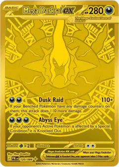 Mega Darkrai ex Mega Hyper Rare card from Pitch Black