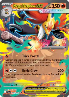 Mega Delphox ex Double Rare card from Pitch Black