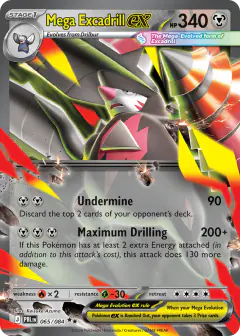 Mega Excadrill ex Double Rare card from Pitch Black