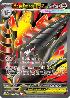 Mega Excadrill ex Ultra Rare card from Pitch Black
