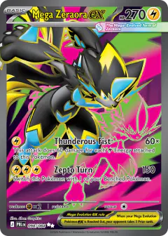 Mega Zeraora ex Ultra Rare card from Pitch Black