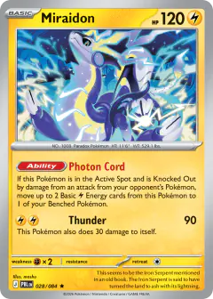 Miraidon Rare card from Pitch Black