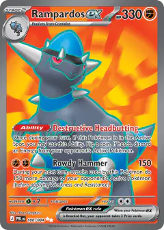 Rampardos ex Ultra Rare card from Pitch Black