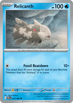 Relicanth Uncommon card from Pitch Black