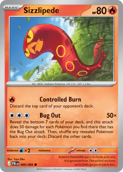 Sizzlipede Common card from Pitch Black