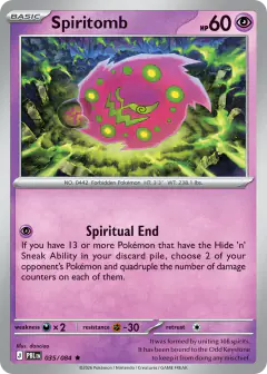 Spiritomb Rare card from Pitch Black