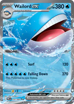 Wailord ex Double Rare card from Pitch Black