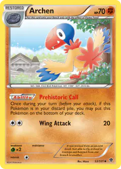 Archen Uncommon card from Plasma Blast