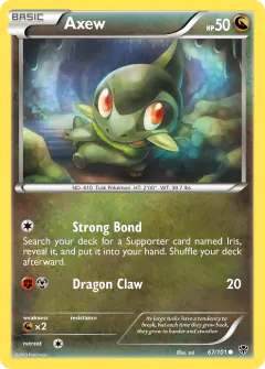 Axew Common card from Plasma Blast