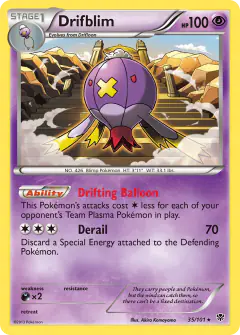 Drifblim Rare card from Plasma Blast