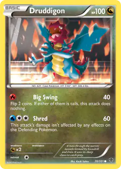 Druddigon Common card from Plasma Blast