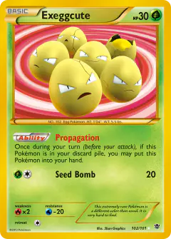 Exeggcute Rare Secret card from Plasma Blast