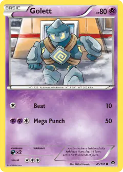 Golett Common card from Plasma Blast