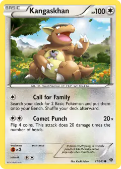 Kangaskhan Common card from Plasma Blast