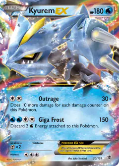 Kyurem-EX Rare Holo EX card from Plasma Blast