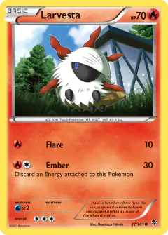 Larvesta Common card from Plasma Blast