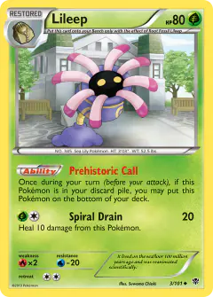 Lileep Uncommon card from Plasma Blast