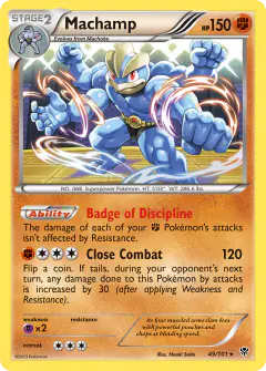 Machamp Rare Holo card from Plasma Blast