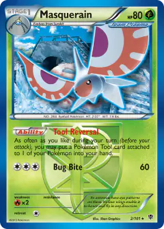 Masquerain Rare card from Plasma Blast