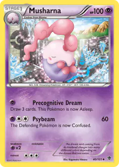 Musharna Uncommon card from Plasma Blast