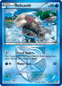 Relicanth Uncommon card from Plasma Blast