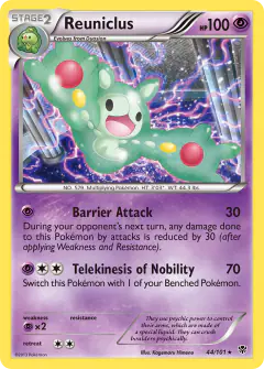 Reuniclus Rare card from Plasma Blast