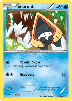 Snorunt Common card from Plasma Blast